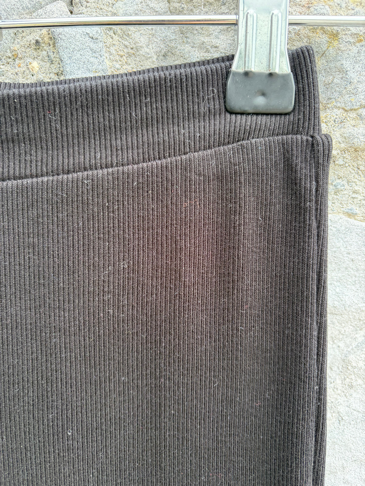 Black ribbed flares 9-10y (134-140cm)