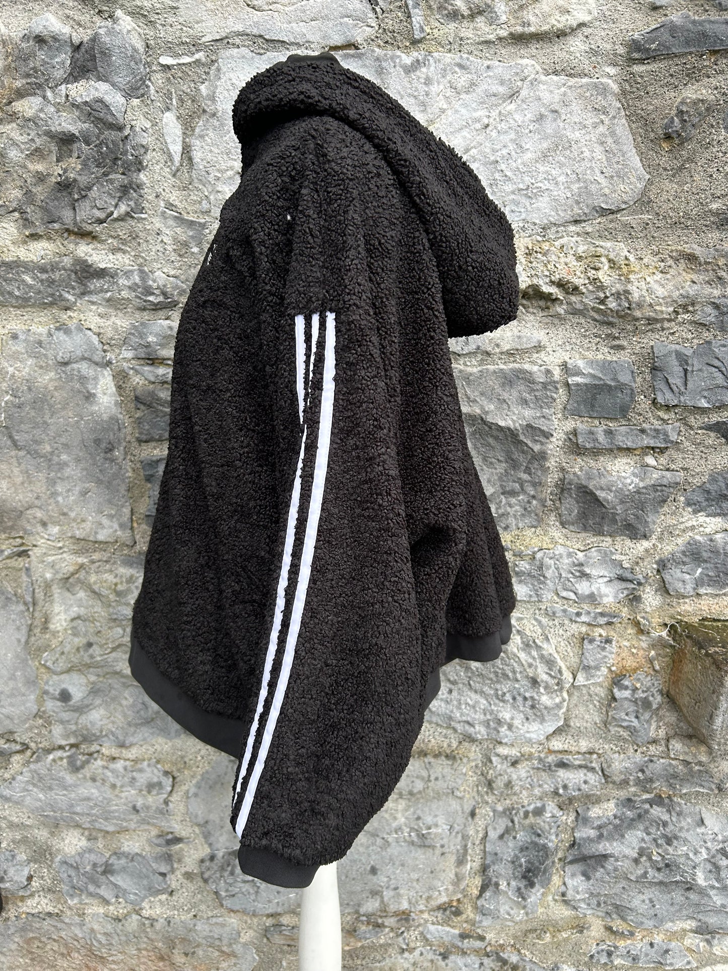 Adidas fleece zip-up charcoal hoodie uk 12-14