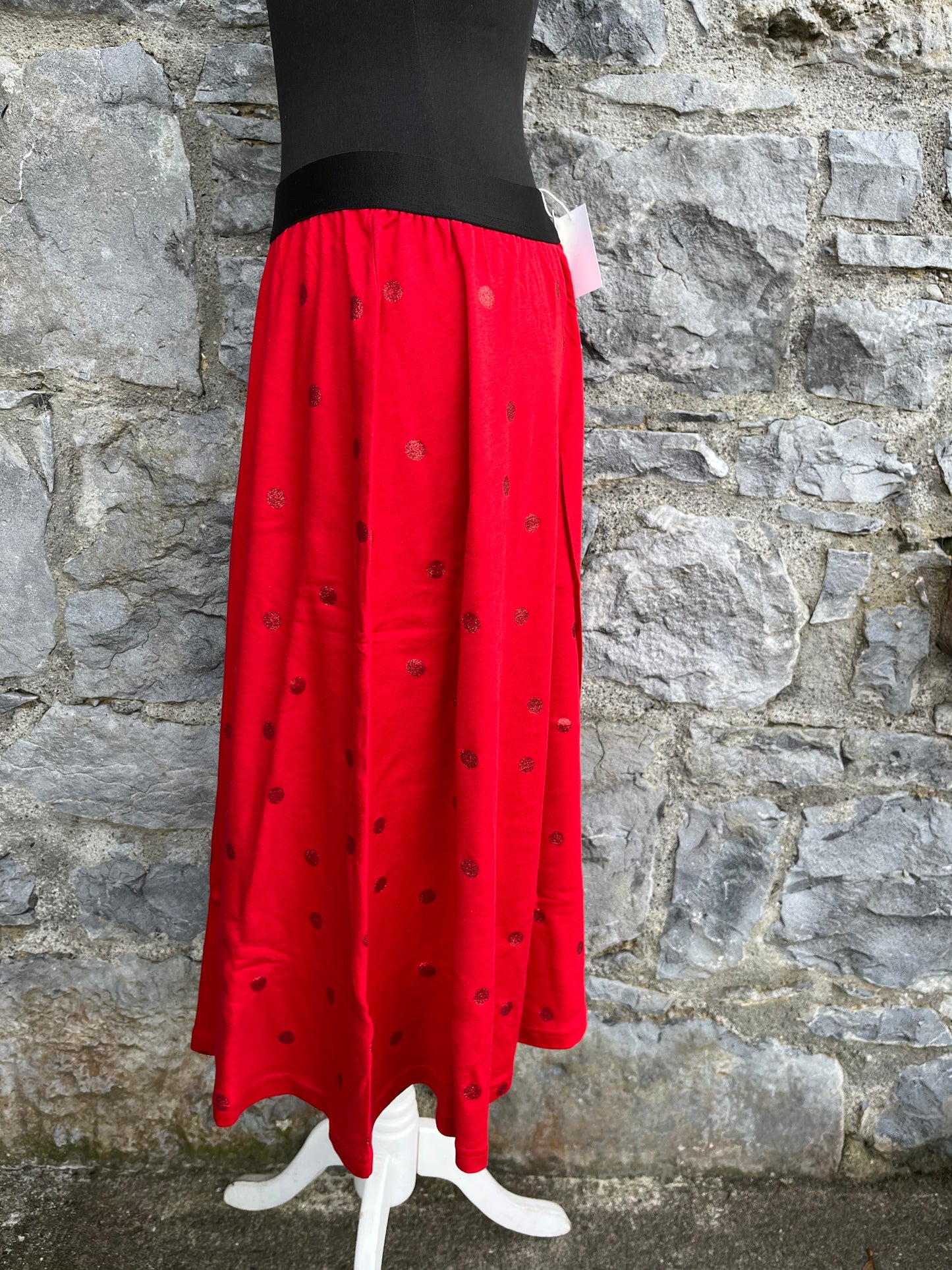 Red glitter spots skirt uk 10-12