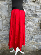 Load image into Gallery viewer, Red glitter spots skirt uk 10-12
