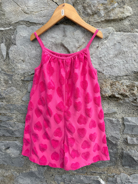 Hearts pink jumpsuit  3-4y (98-104cm)
