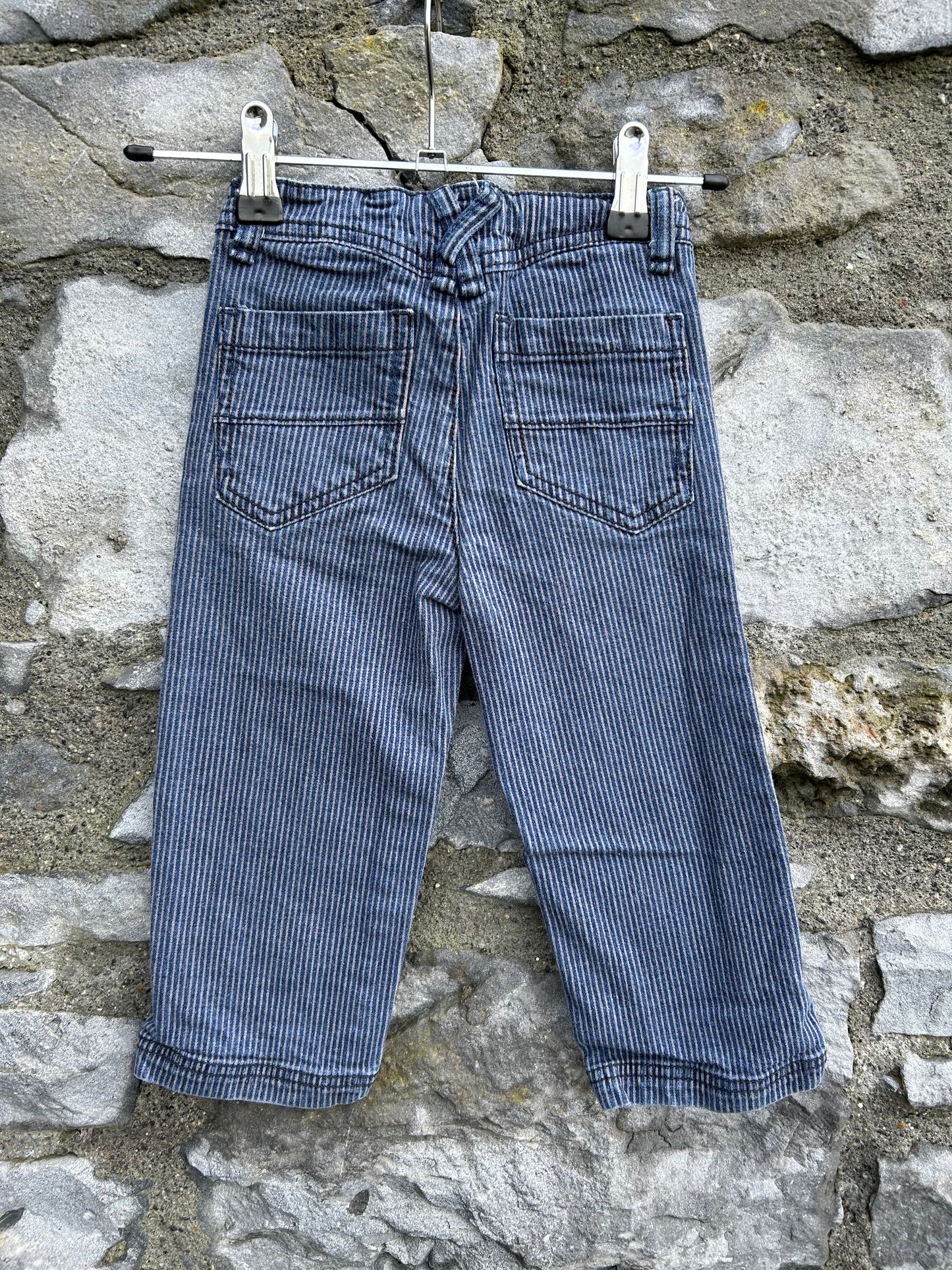 Y2K blue stripy jeans  12m (80cm)