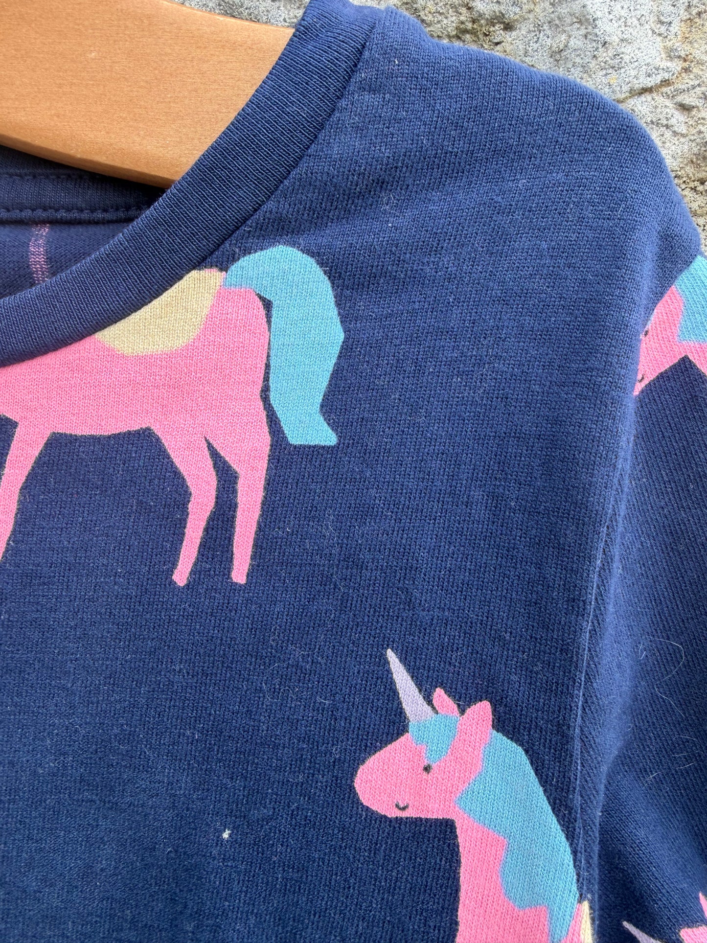 Unicorn navy dress  5-6y (110-116cm)