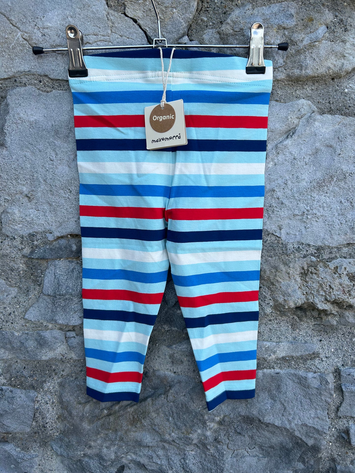 Blue stripy cropped leggings  18-24m (86-92cm)