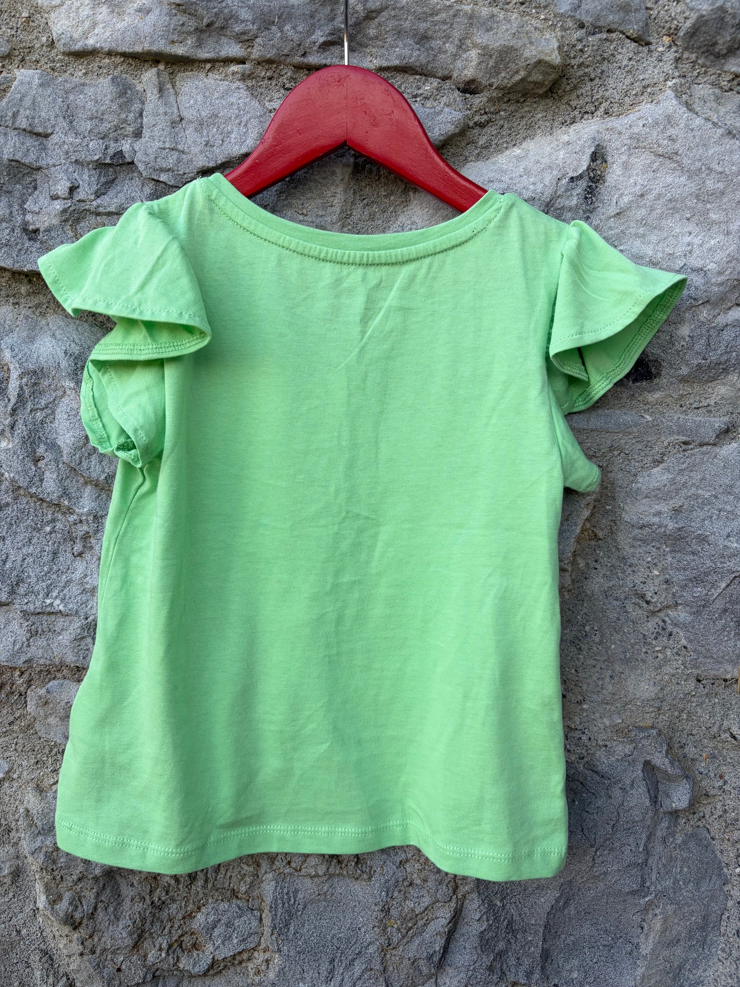 Floral green t-shirt 5-6y (110-116cm)
