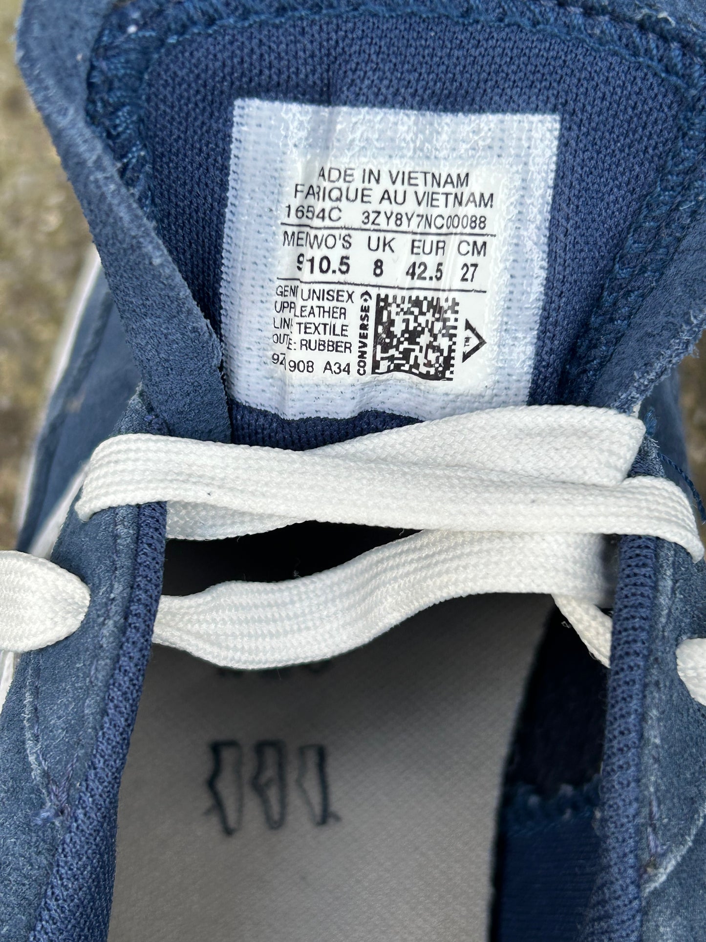 Navy & White Net Star Classic Trainers  uk 8.5 (eu 42.5)