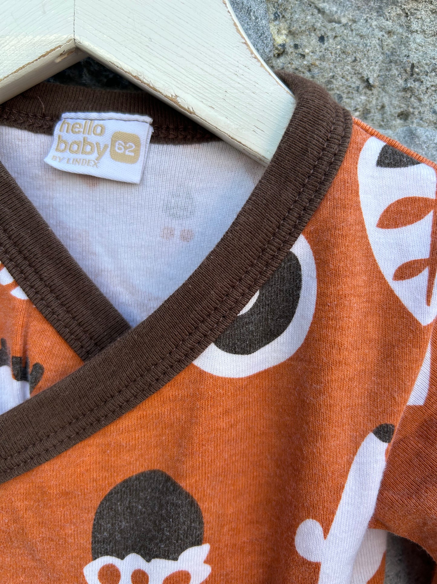 Woodland animals brown vest  0-3m (56-62cm)