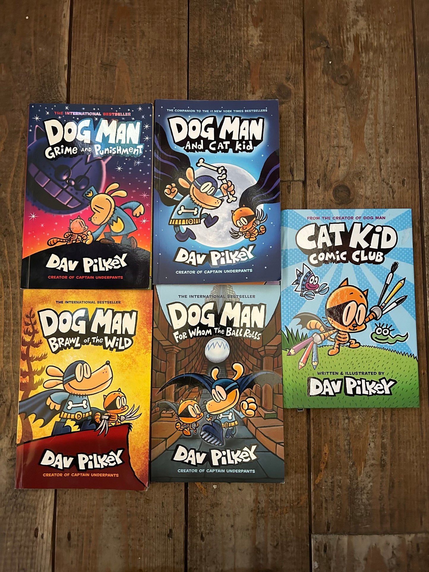 Dog man set by Dav Pilkey