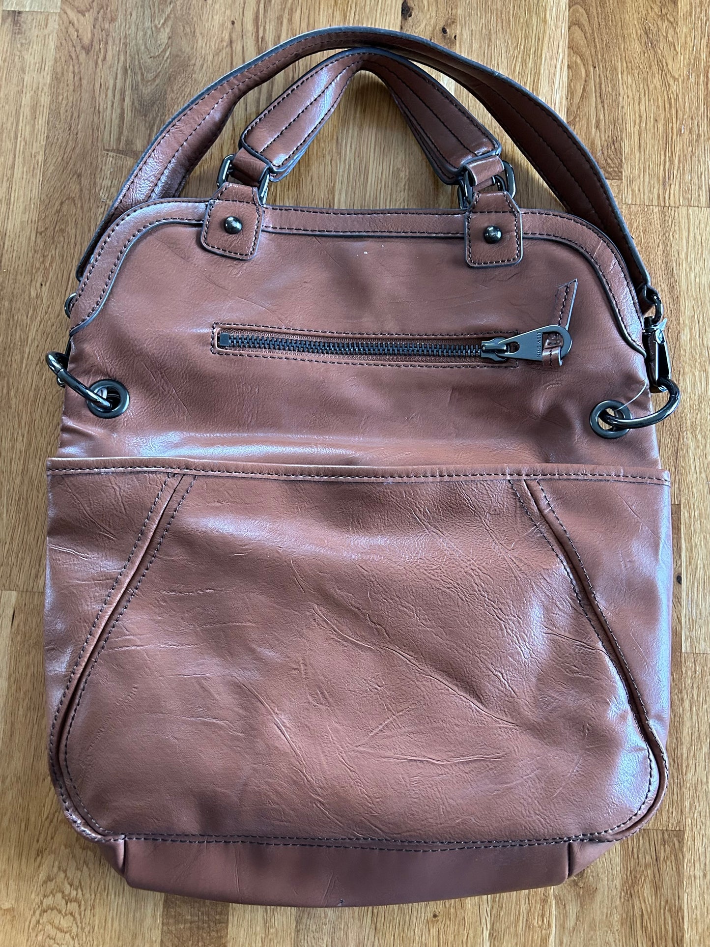 Brown leather bag