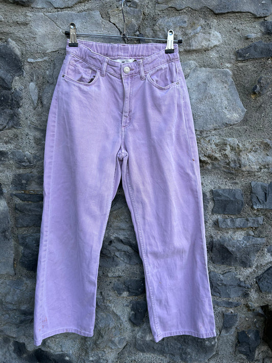 Lilac wide leg jeans 9-10y (134-140cm)