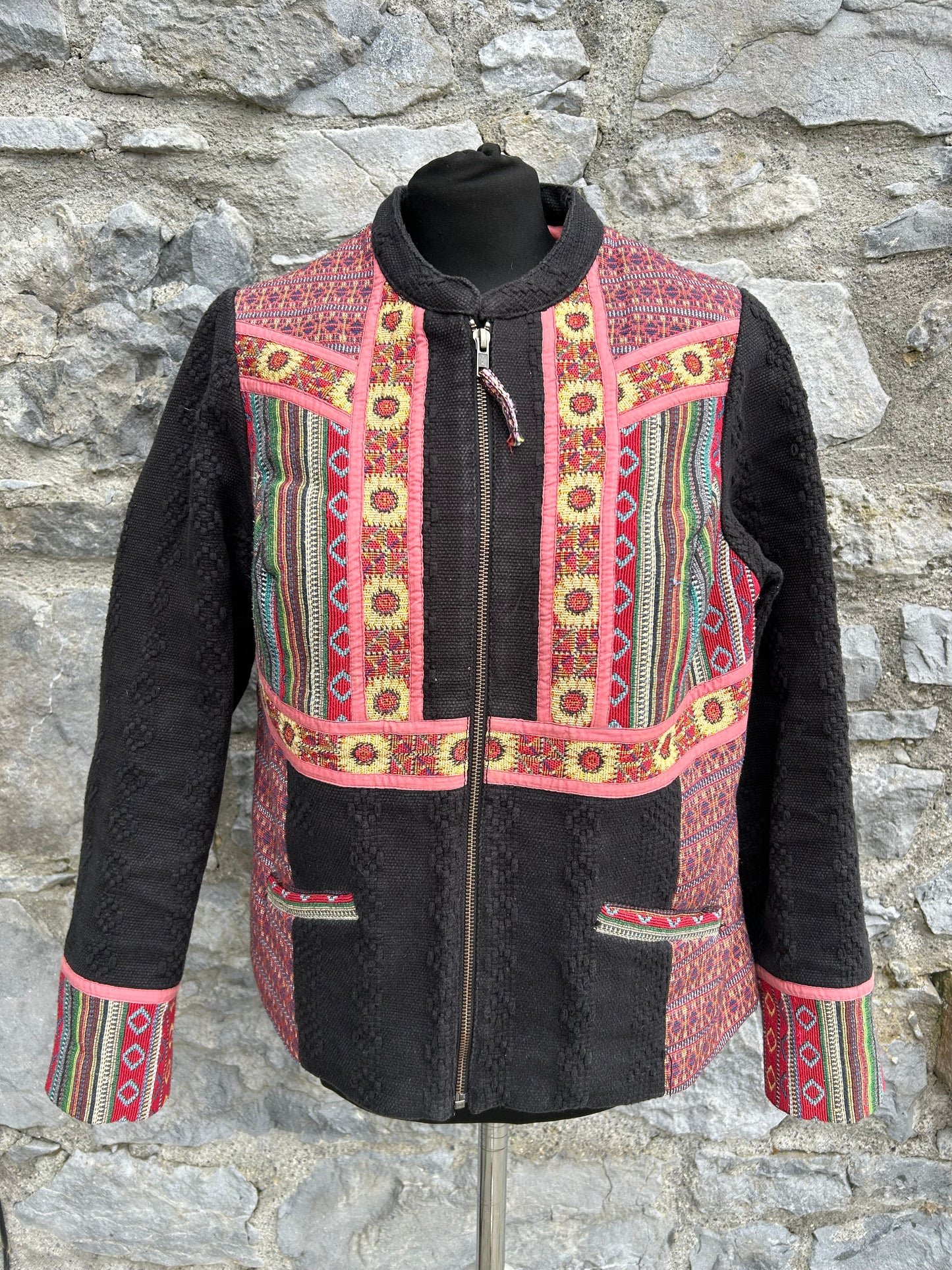 Black embroidered jacket uk 12