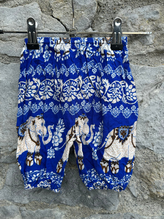 Elephants blue baggy pants  0-3m (56-62cm)