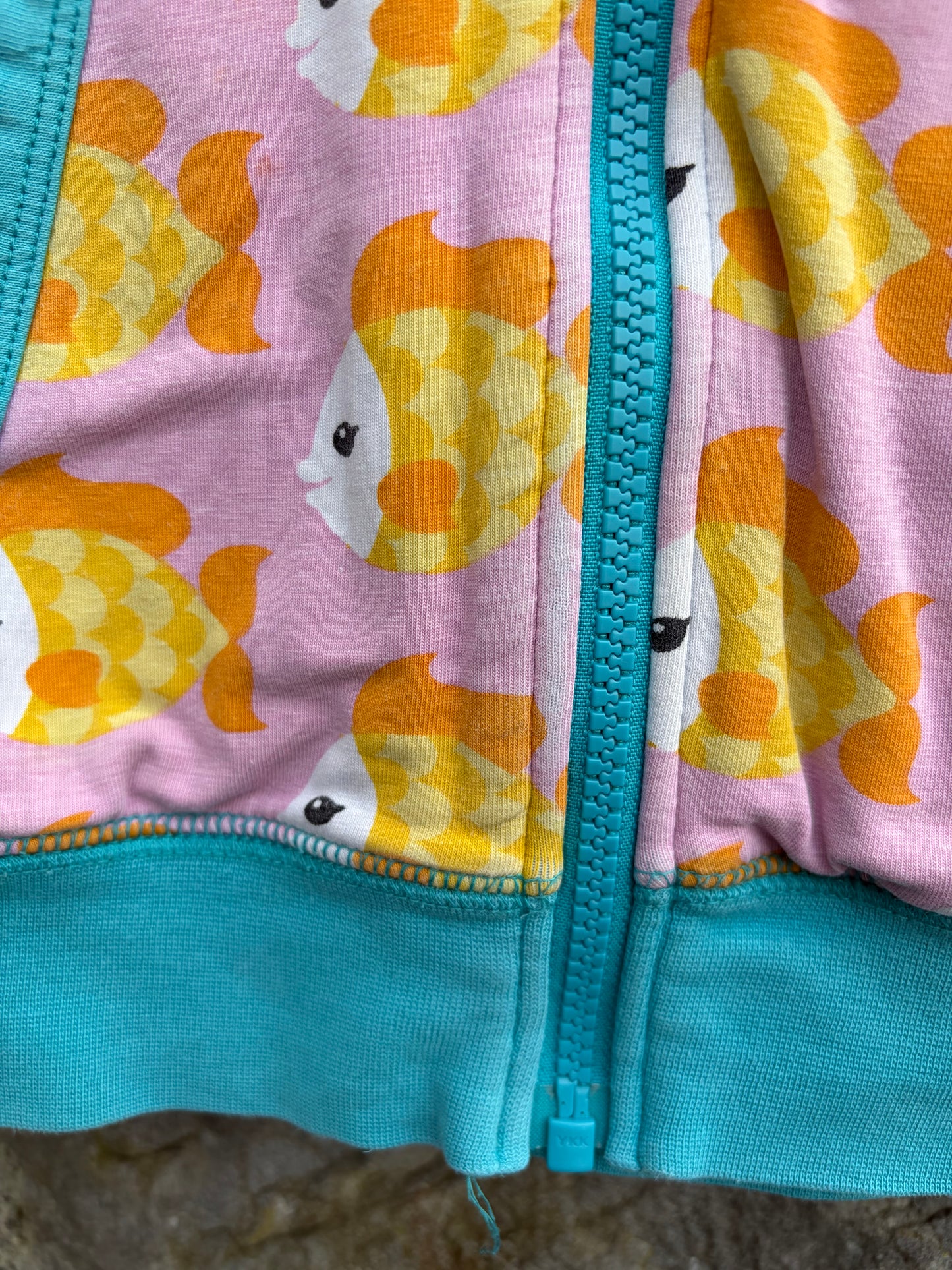 Gold fish pink hoodie  3-4y (98-104cm)