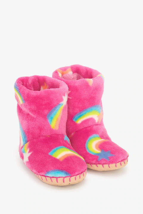 Pink rainbow slippers  uk 5-7 (eu 21-23)