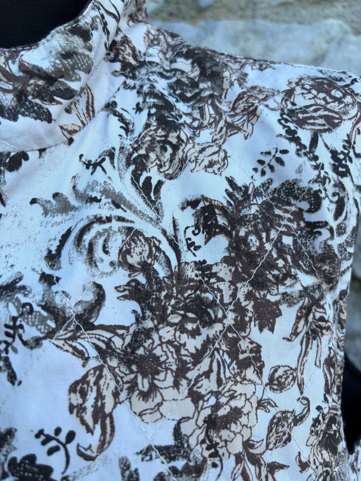 Y2K botanic print reversible gilet uk 12
