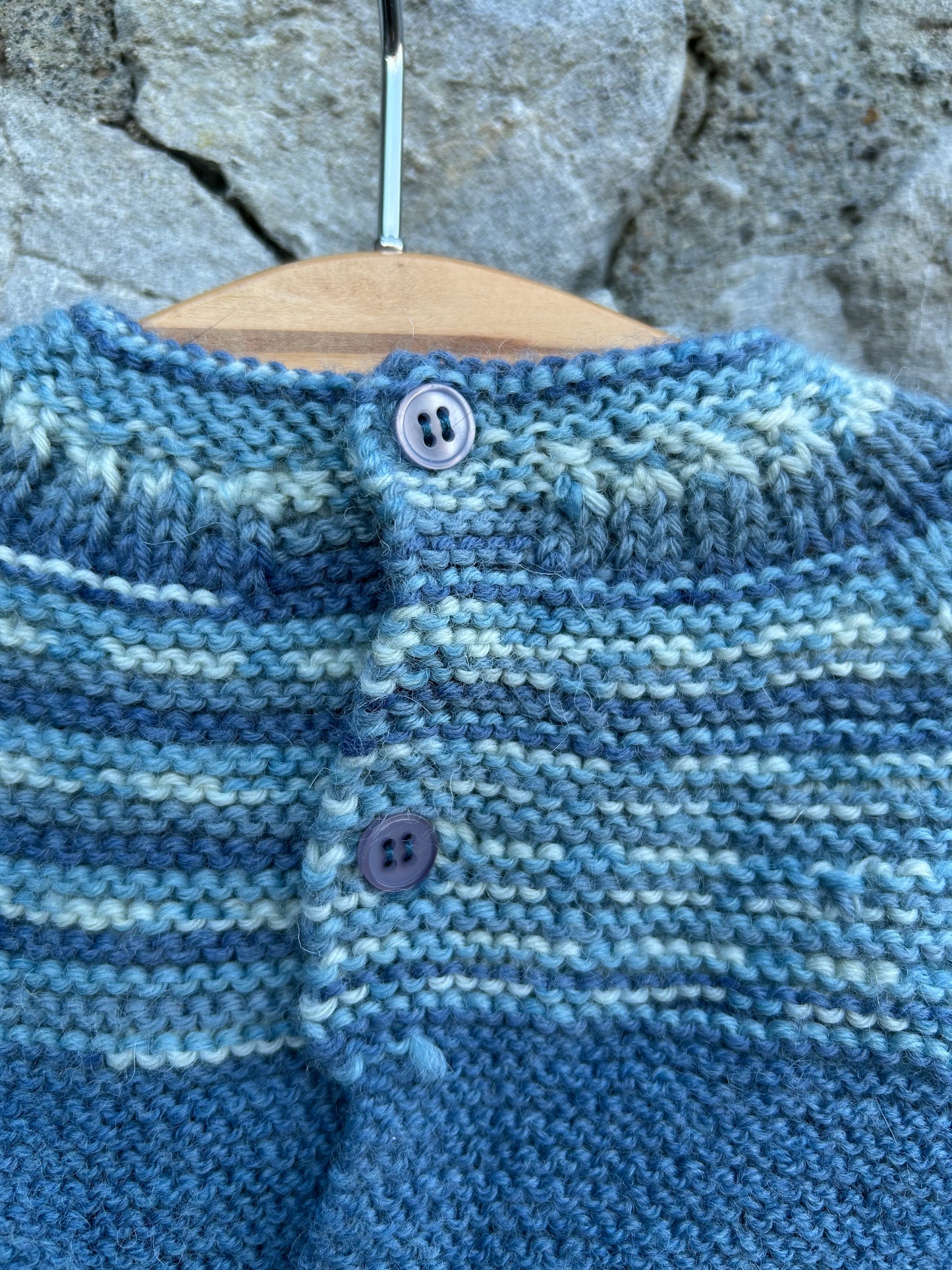 Petrol melange cardigan 0-1m (50-56cm)