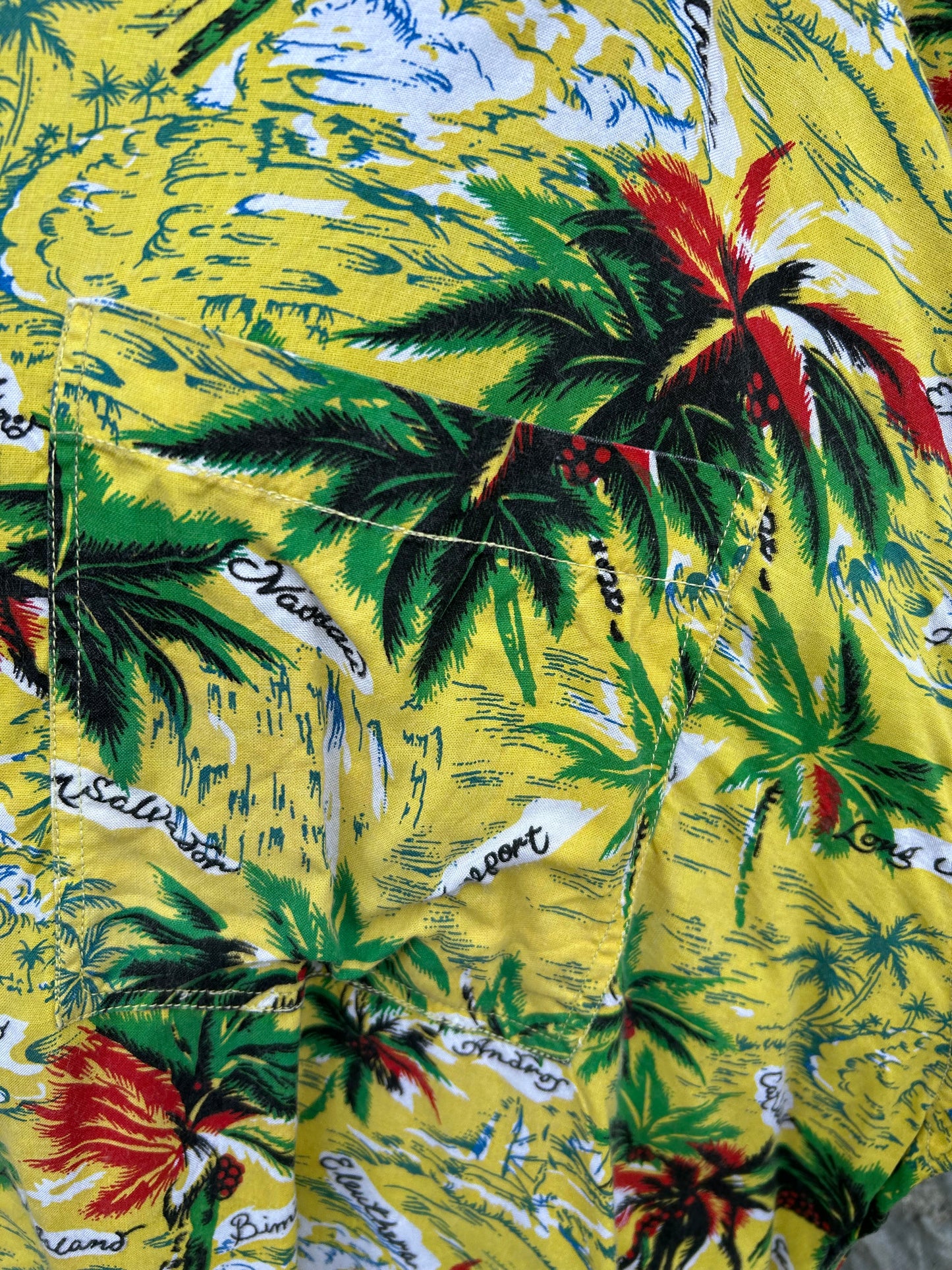80s lime Hawaiian shirt XL
