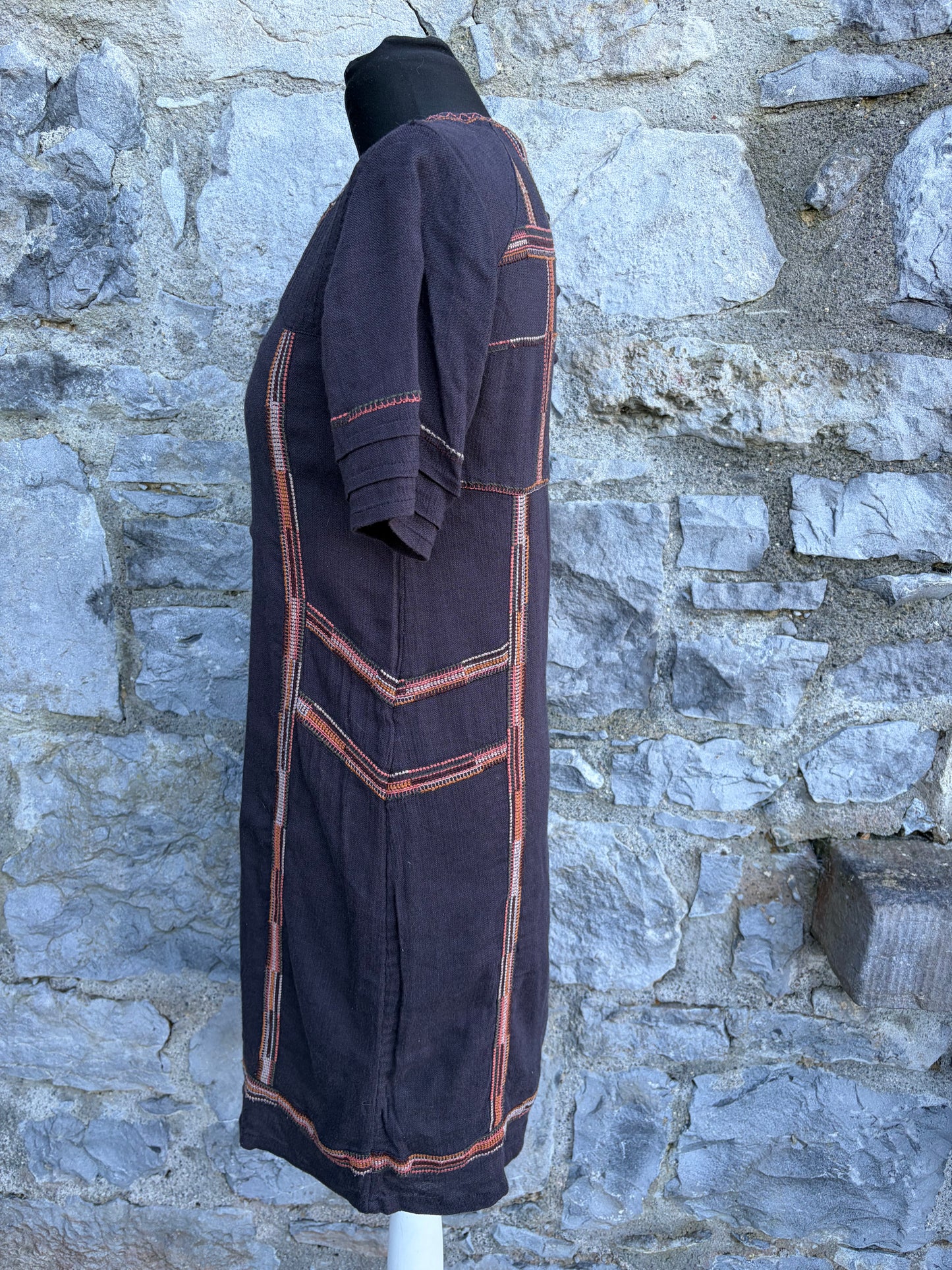 Embroidered phantom black dress uk 6