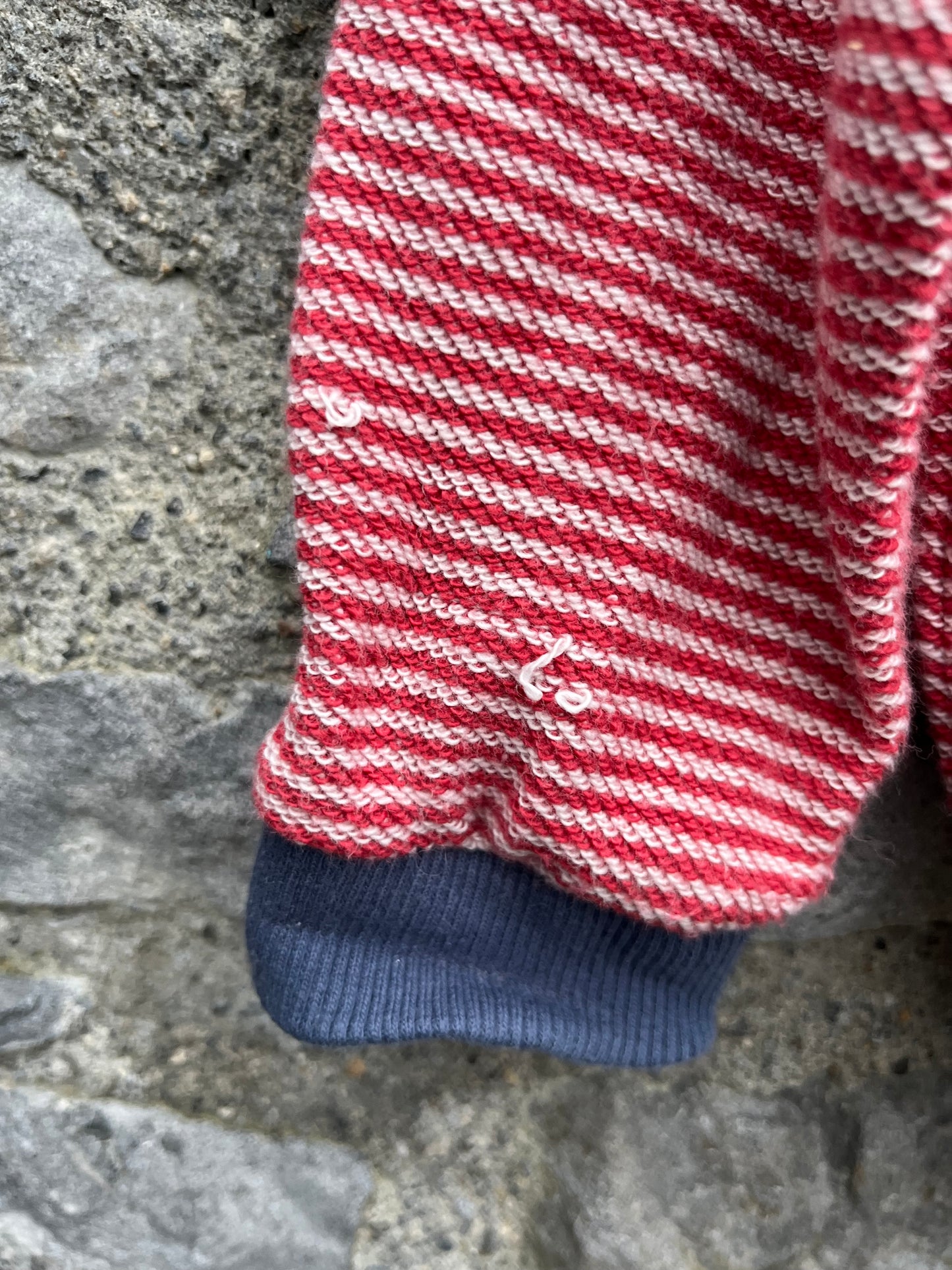 Red stripy sweatshirt  12-18m (80-86cm)