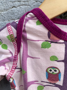 Owls pink vest   3-6m (62-68cm)