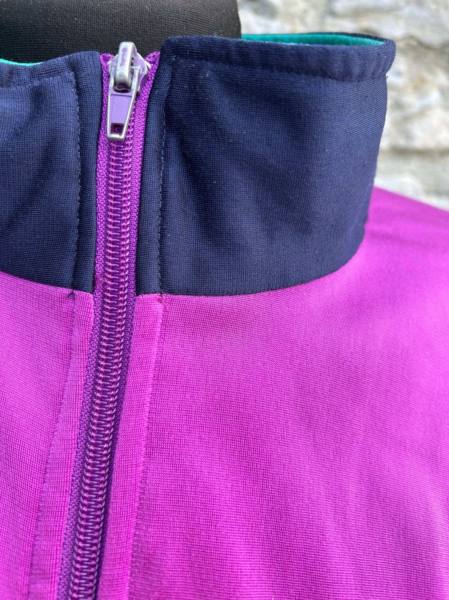 80s purple&black sport jacket Medium