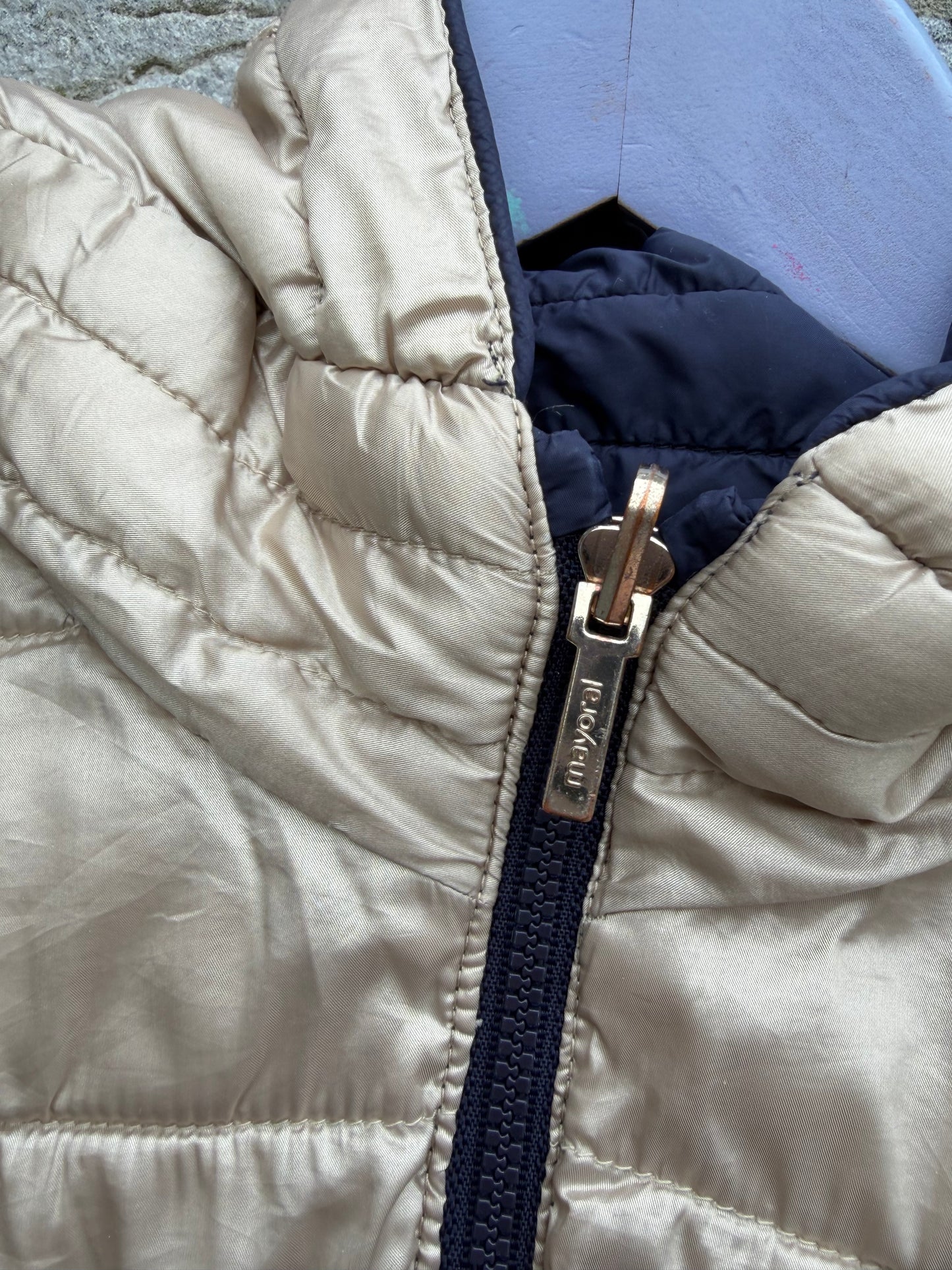 Gold/navy reversible jacket 8-9y (128-134cm)
