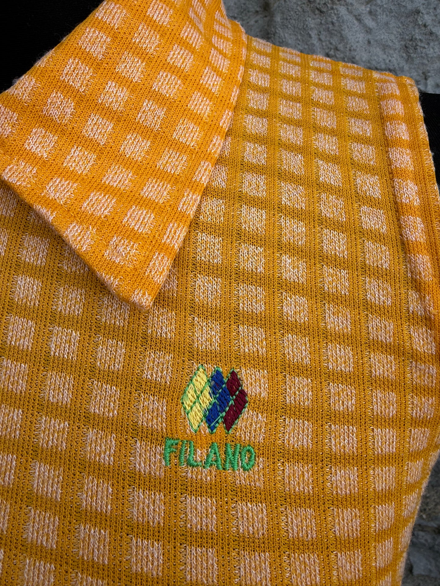 90s yellow check top uk 6-8