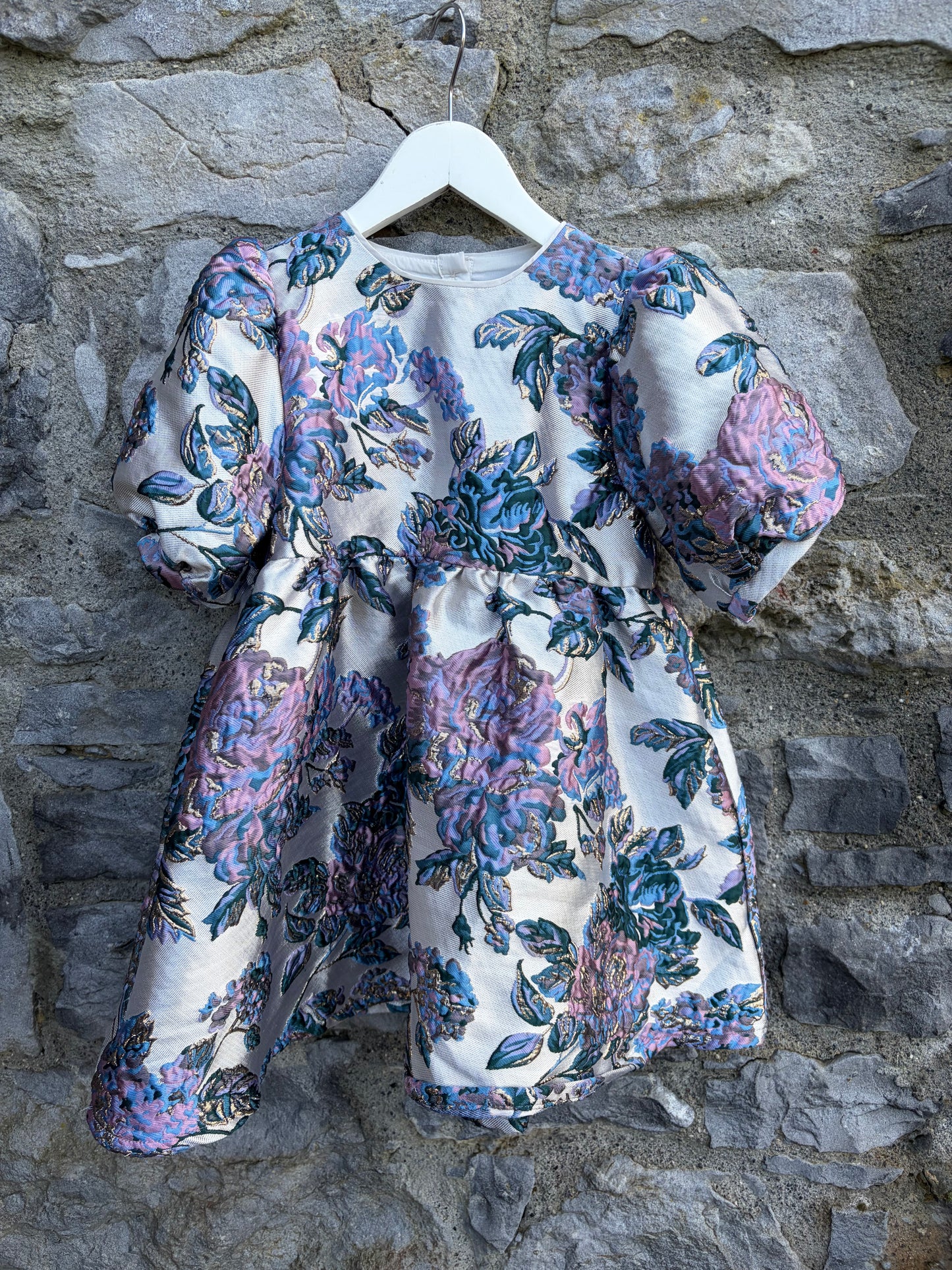 Silver Floral Jacquard Prom Dress  3-4y (98-104cm)