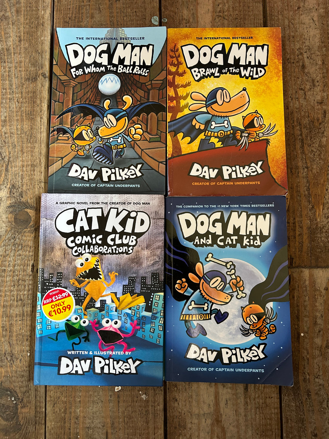 Dogman&Cat Kid set by Dav Pilkey