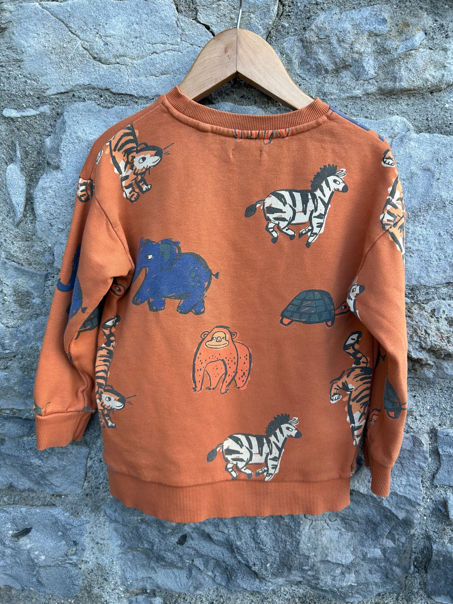 Wild animals rusty sweatshirt  4-5y (104-110cm)