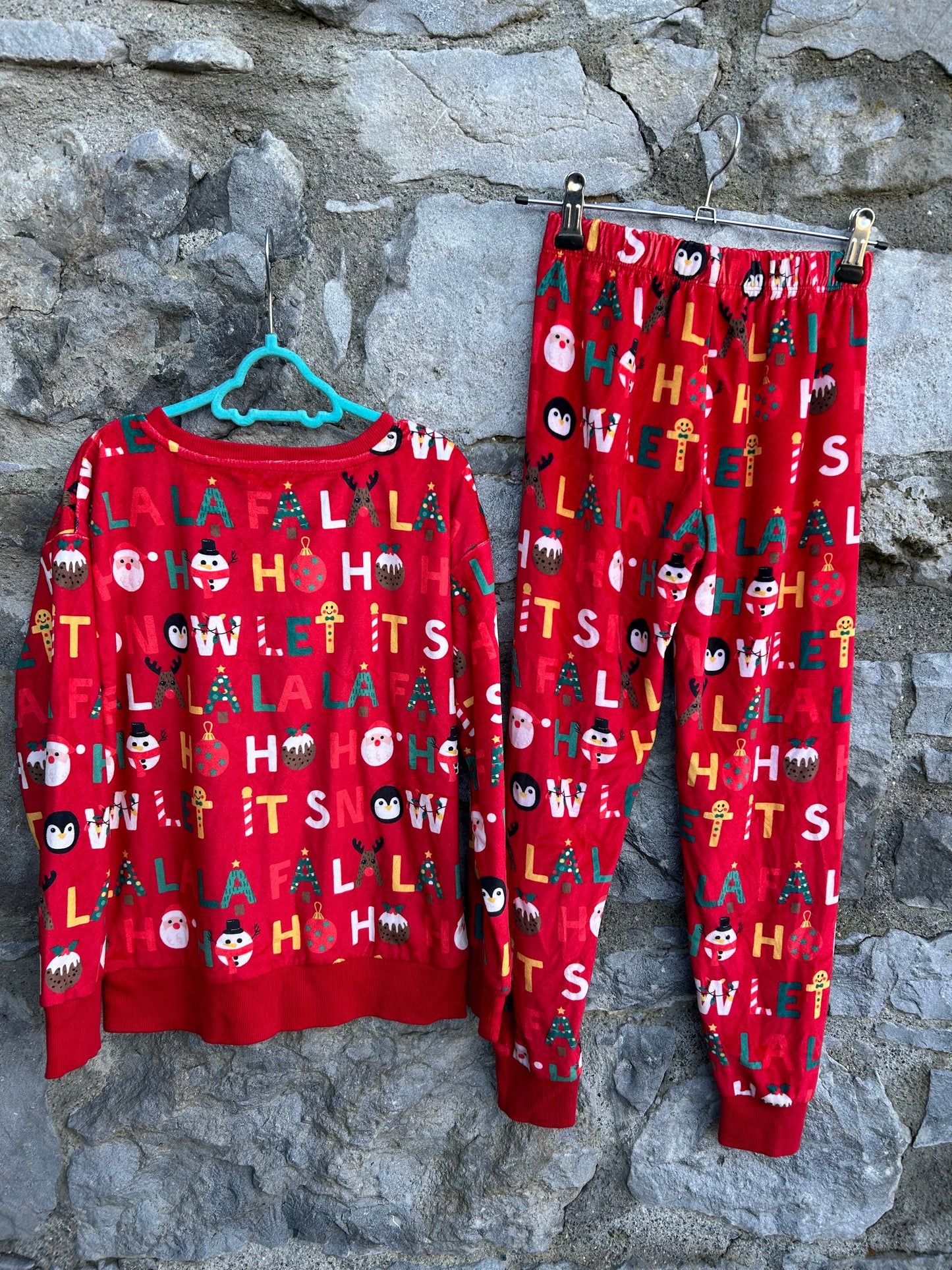 Ho ho red fleece pj   9-10y (134-140cm)