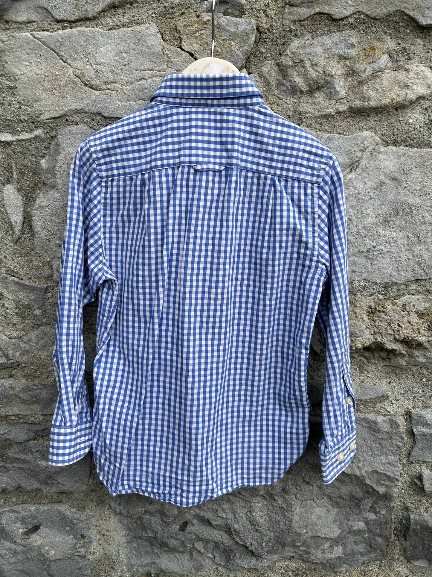 Blue gingham shirt  4y (104cm)