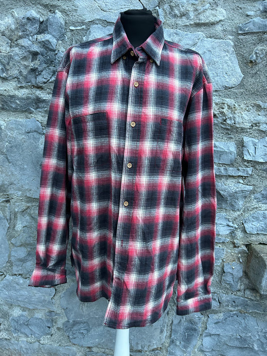 Red&navy check shirt  Large