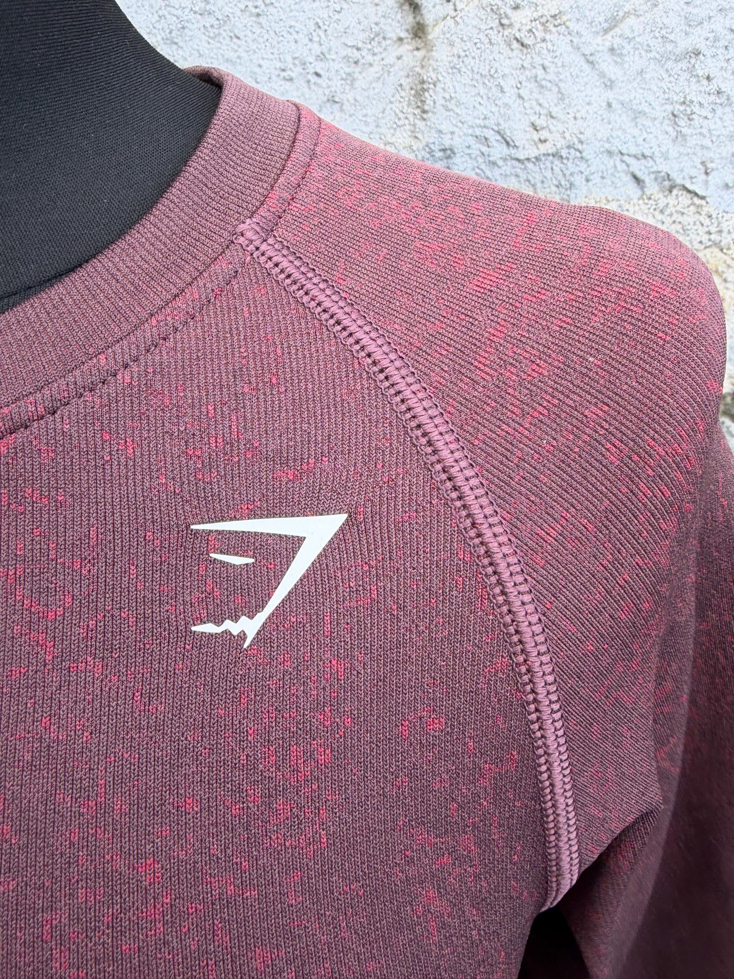 Maroon lifting essential crop top uk 6-8
