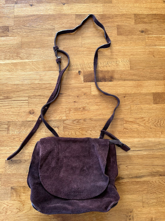 Suede crossbody bag