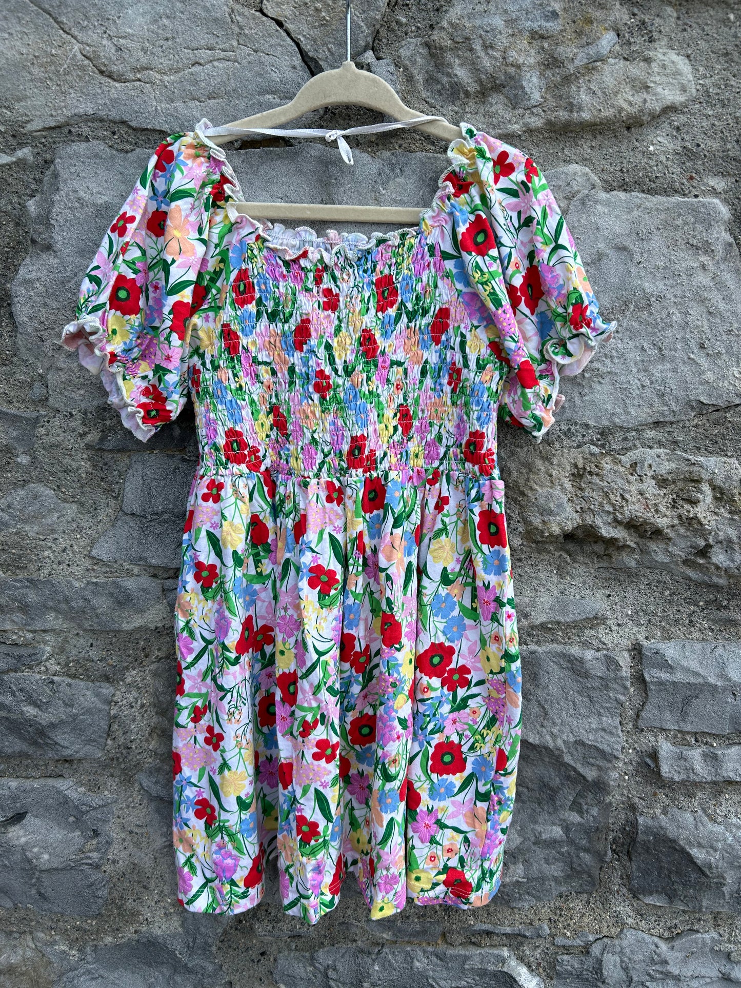 Colourful flowers dress 3-4y (98-104cm)