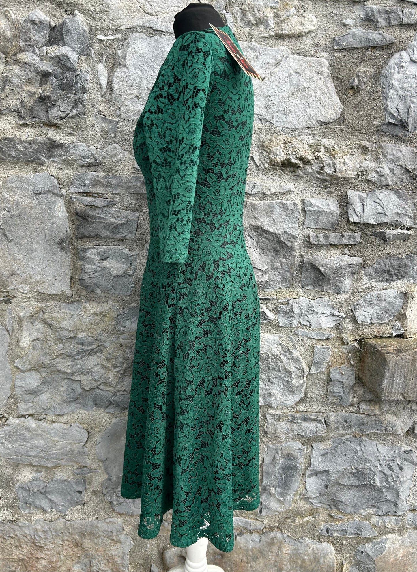 Green lace dress uk 8-10