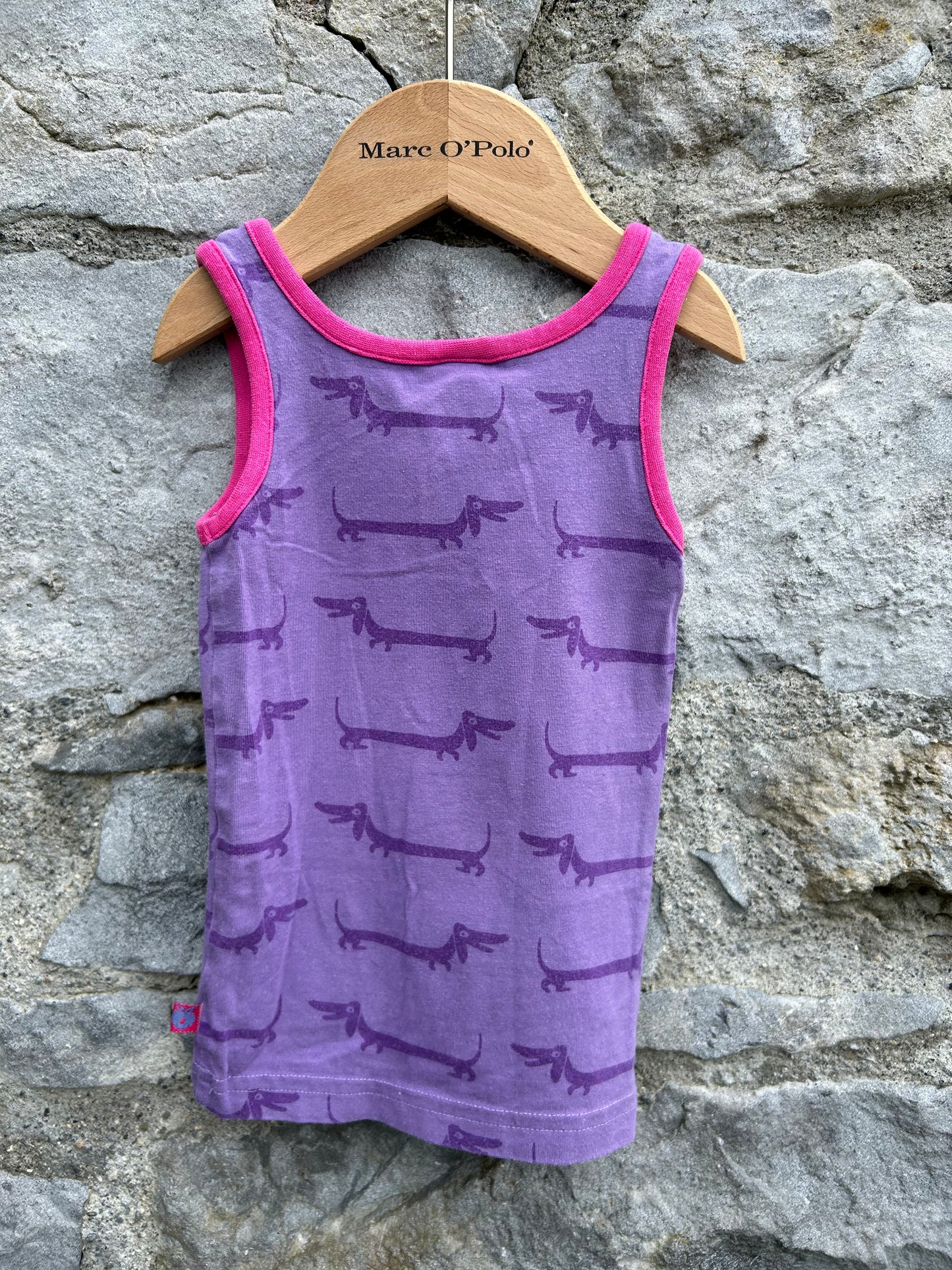 Dachshund purple tank top 9-12m (74-80cm)