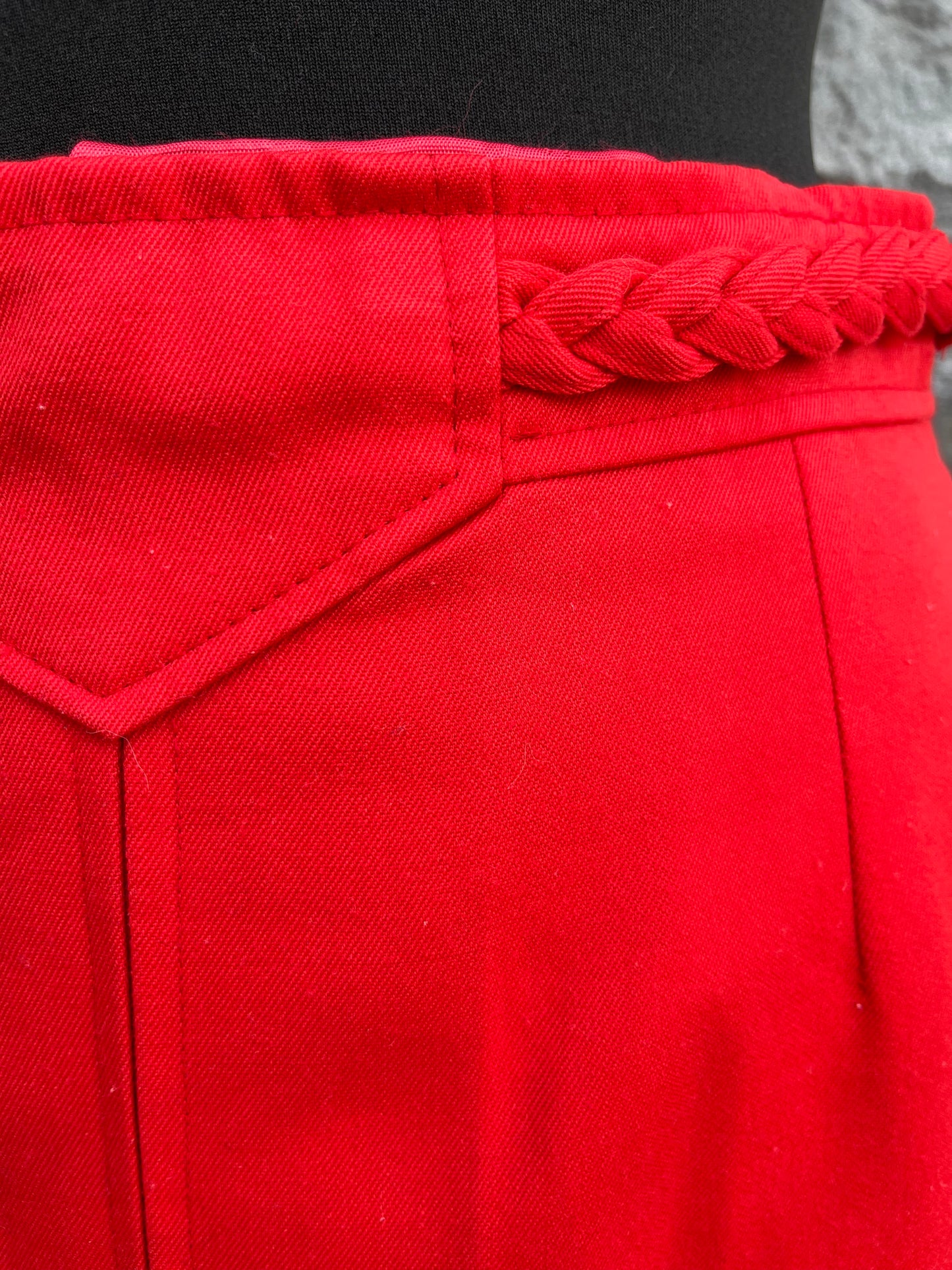 90s red skirt uk 8