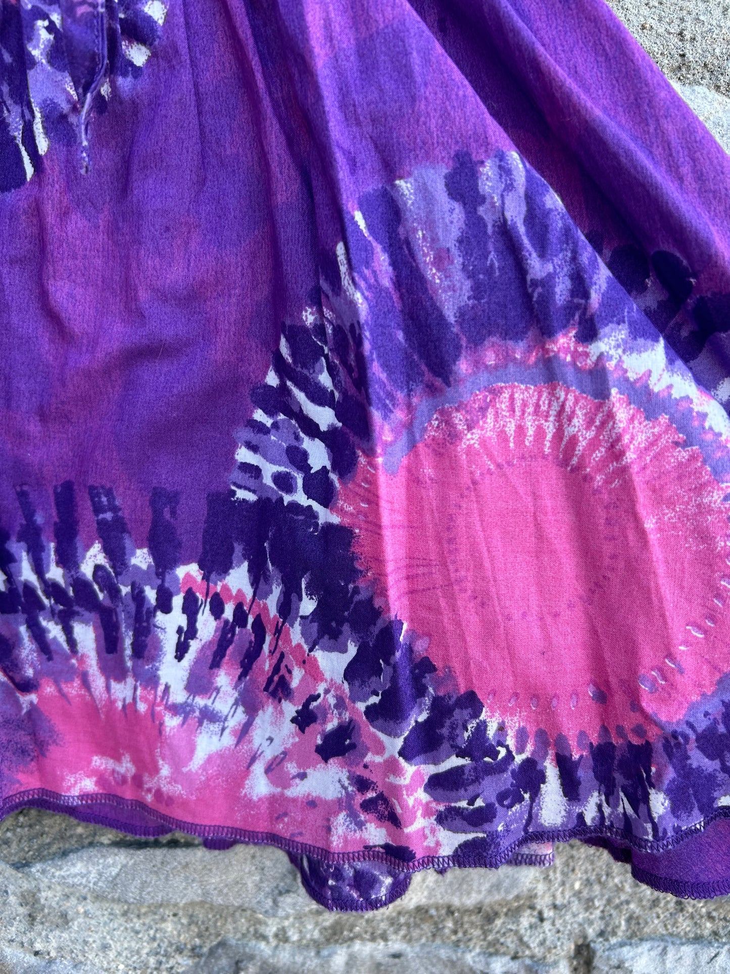 Purple tie dye skirt 9y (134cm)