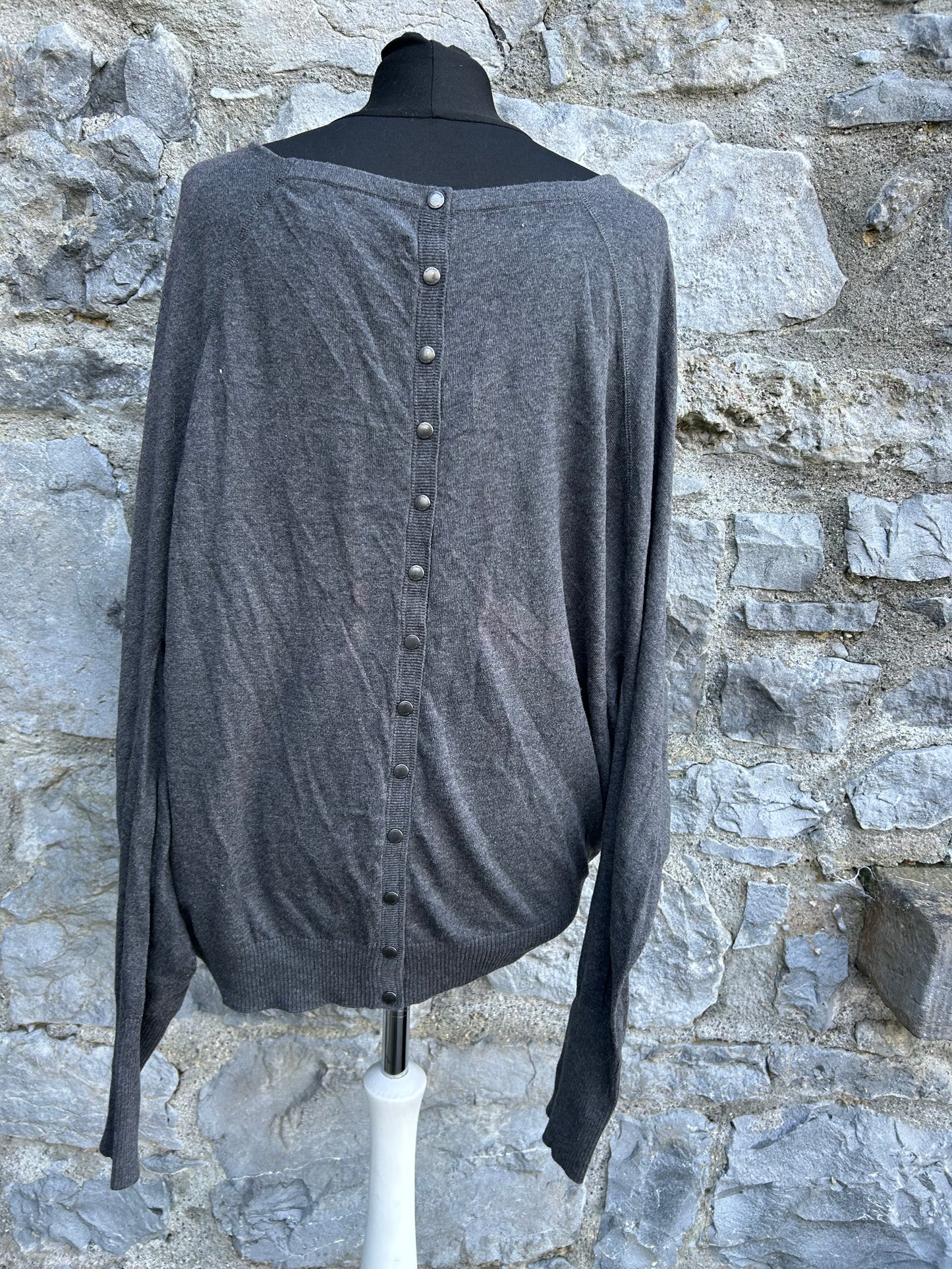 Bat wings Grey knit top uk 12