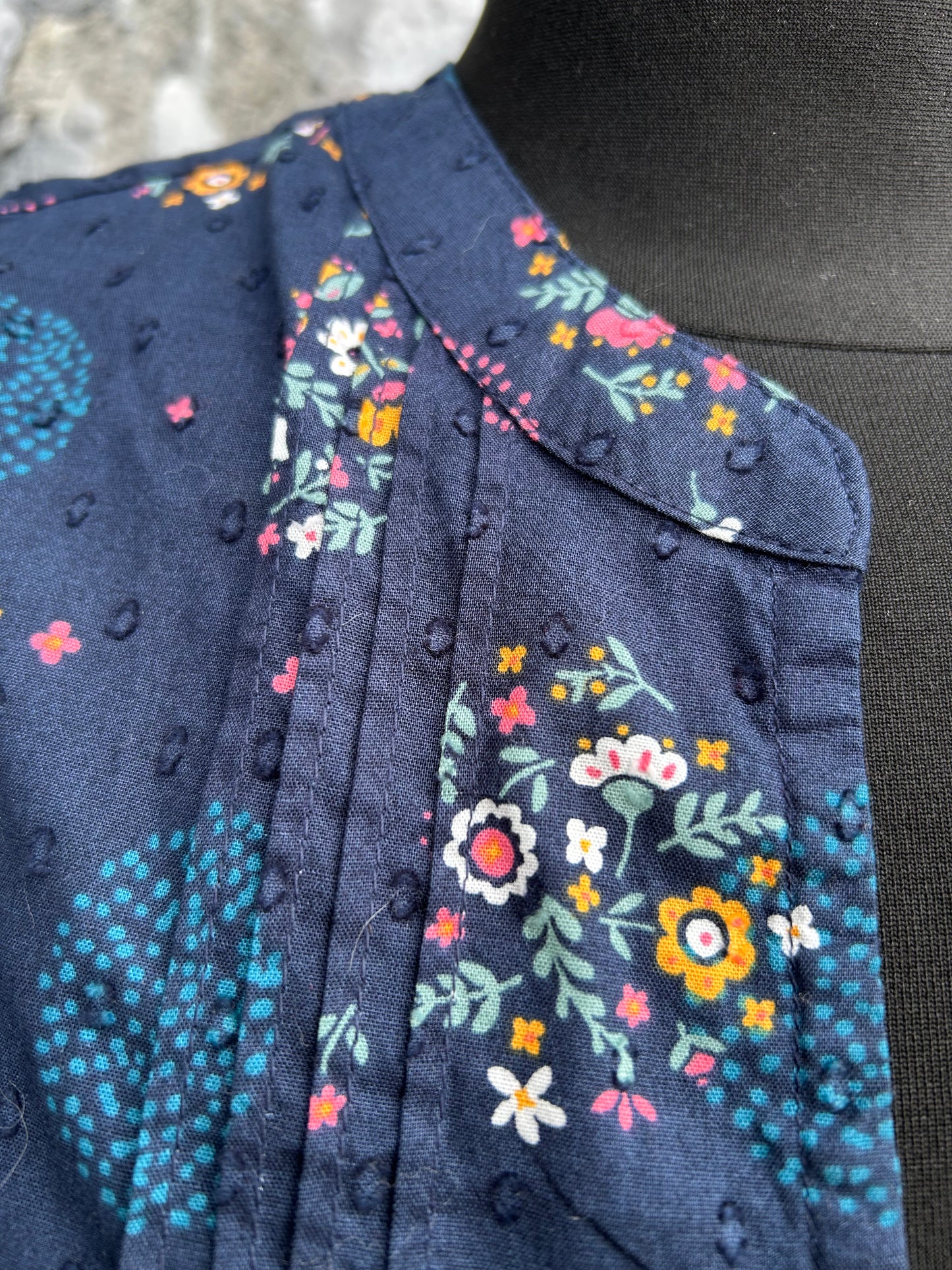Floral navy sleeveless top uk 12