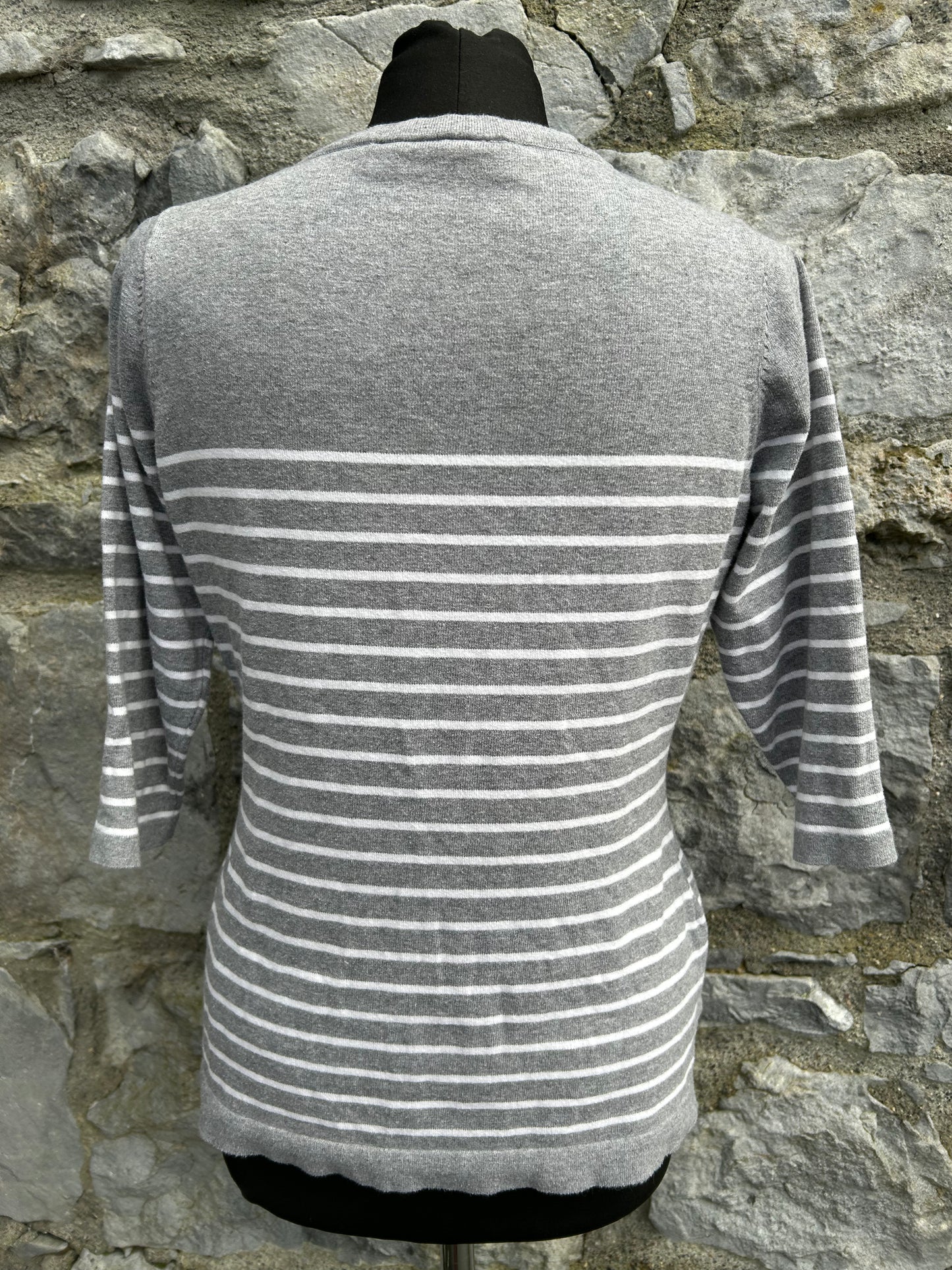 Grey stripy jumper uk 10