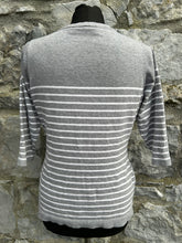 Load image into Gallery viewer, Grey stripy jumper uk 10
