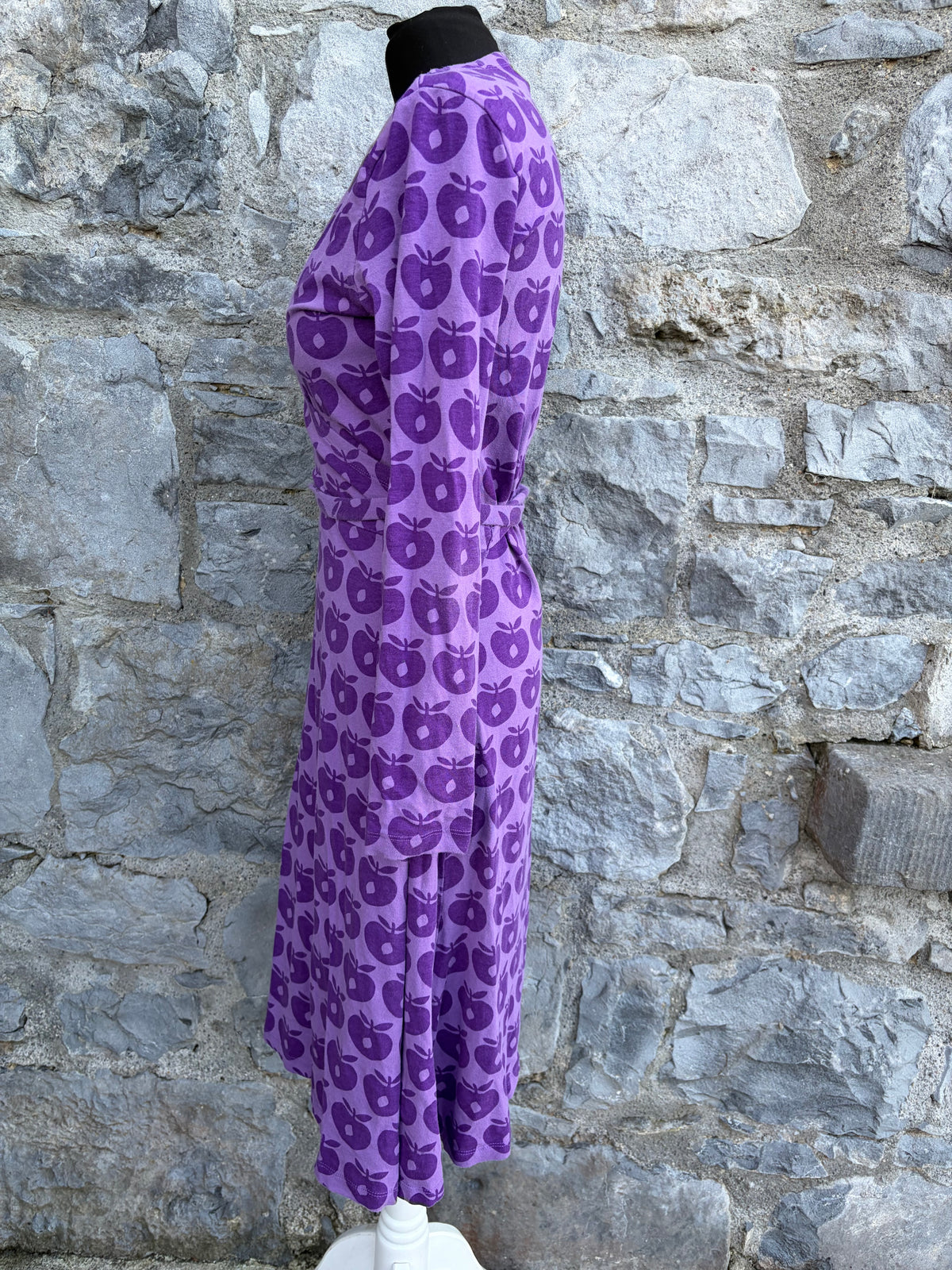 Purple apples wrap dress uk 10-12