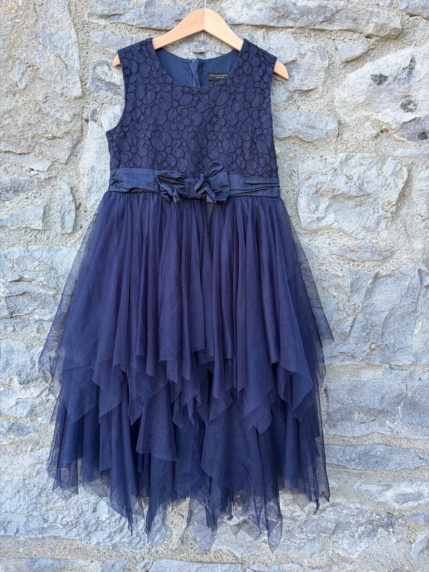 Navy tulle dress  7-8y (122-128cm)