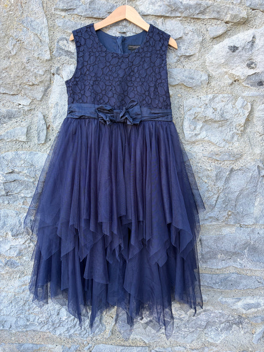 Navy tulle dress  7-8y (122-128cm)
