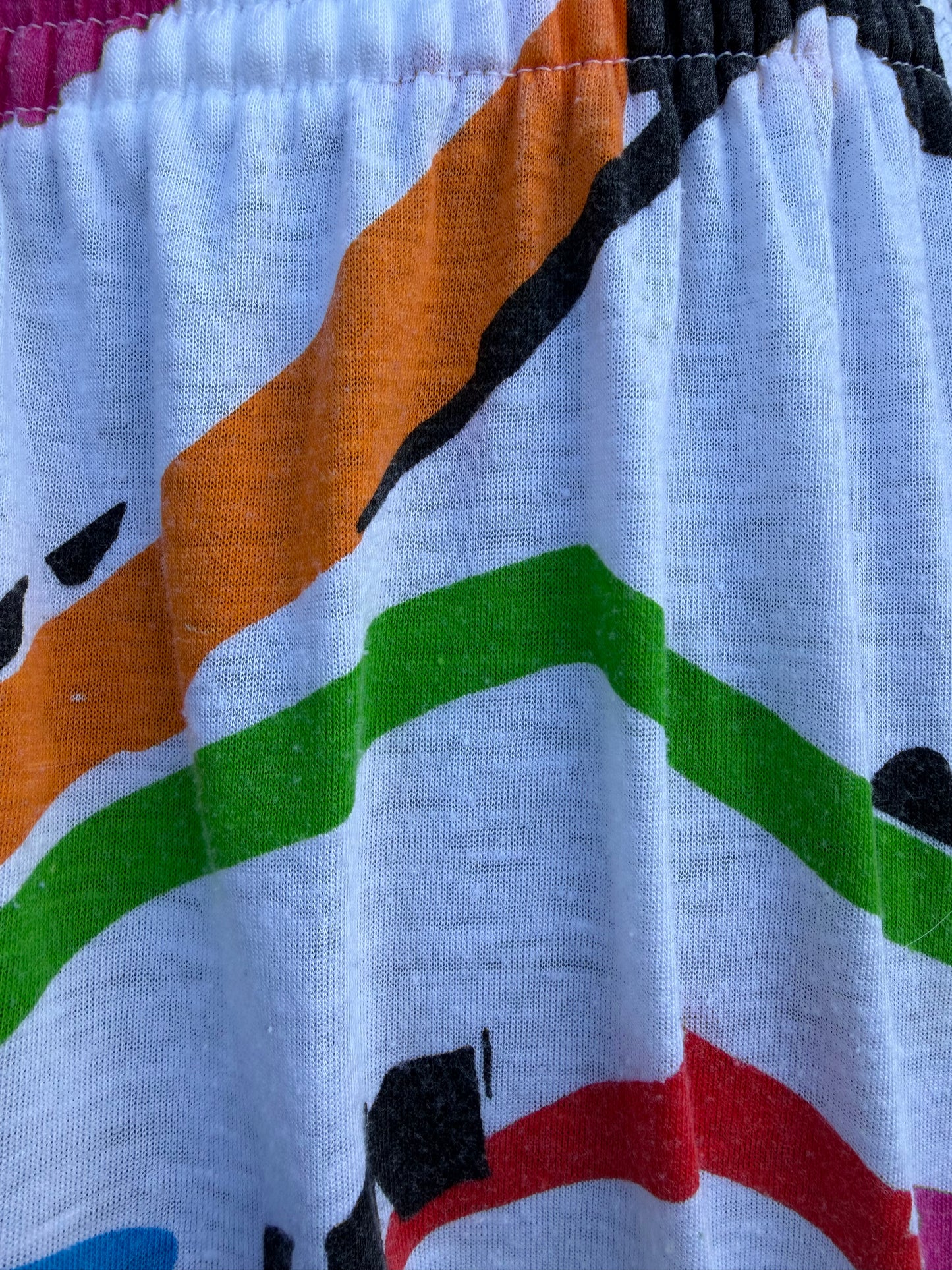 80s colourful chevron skirt uk 6-8