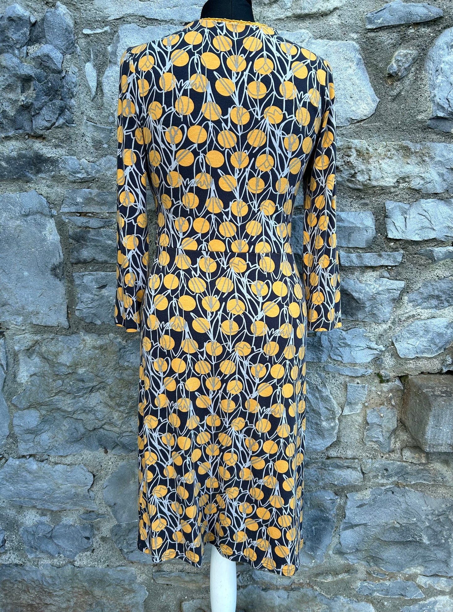 Mustard spots dress uk 8