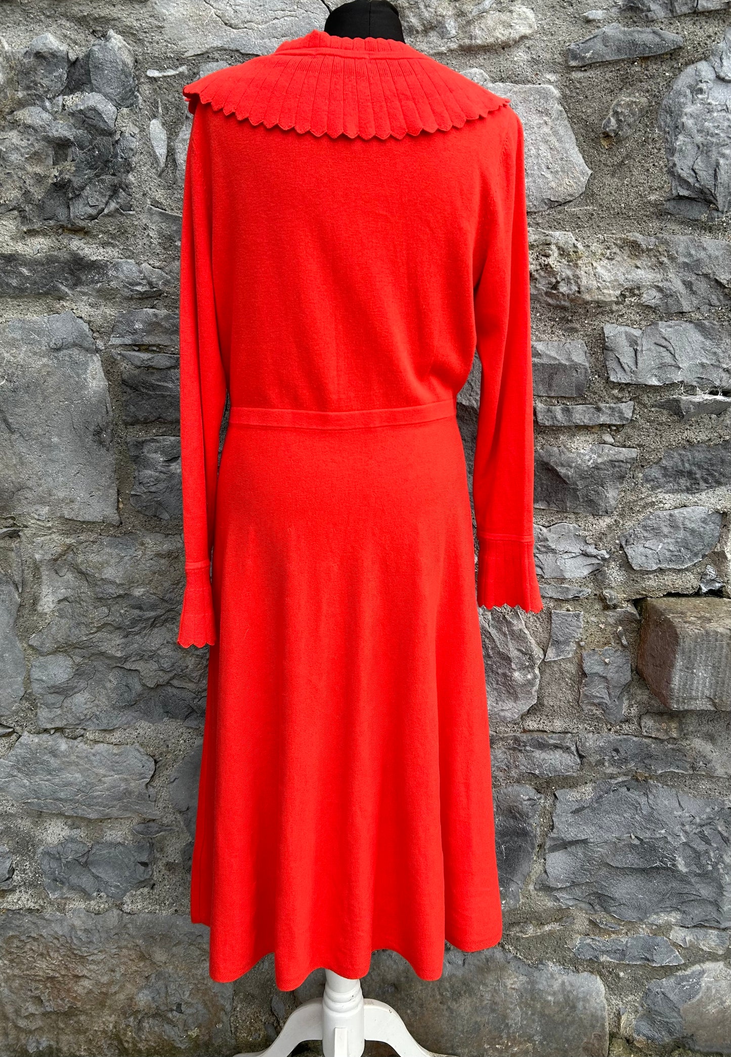 Orange knitted dress uk 14